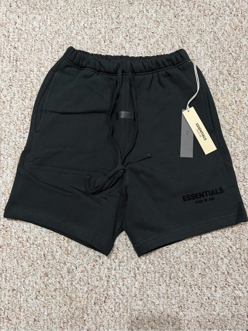 Fear of God ESSENTIALS Men's Black Drawstring Athletic Shorts